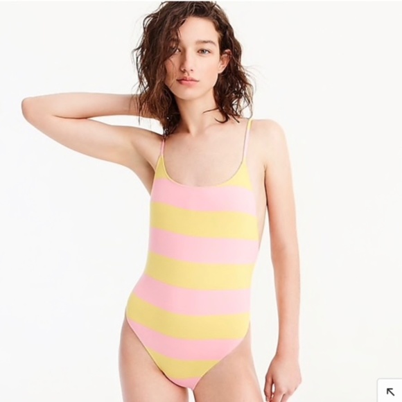 J. Crew Other - J. Crew One Piece Swimsuit Stripe Scoopback M(E12)